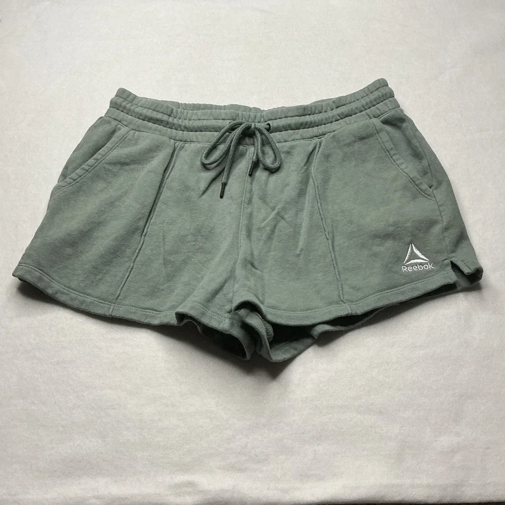 Adidas Reebok Puma Womens Activewear Shorts 4pc Bundle Large Black Green Pink